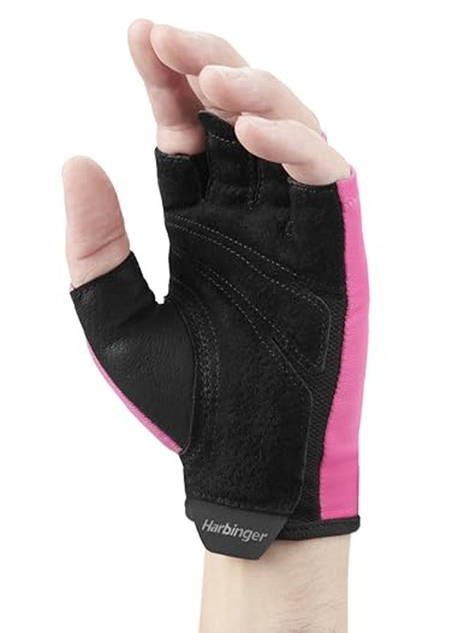 Harbinger Power 2.0 Unisex Training Gloves Polyester-Leather-Spandex (Pink, M) - Image 4