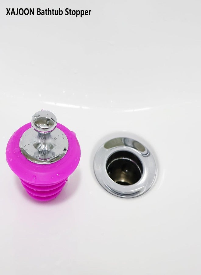 XAJOON Tub Stopper, Washbasin Stopper，Bathtub Plug, Silicone Bathtub Stopper (Pink，Patented Product) - Image 4