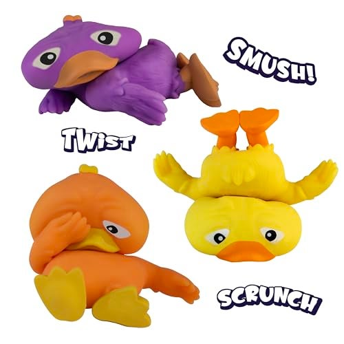The Orb Factory ORB Funkee Animalz Mega Squishy Duck 3 Pack Adorable Funny Stretchy and Squishy Toy Ducks Perfect for Stress Relief Original Collectible Funkee Monkee Animal Fidget Toys for Kids and Adults - Image 5