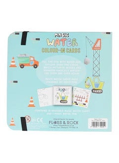 Floss & Rock Magic Water Drawing Set – Construction Trucks & Tools Theme | Reusable Water Coloring Cards | Activity for Kids with Water Pen | Reusable Coloring & Drawing Fun  - Image 3