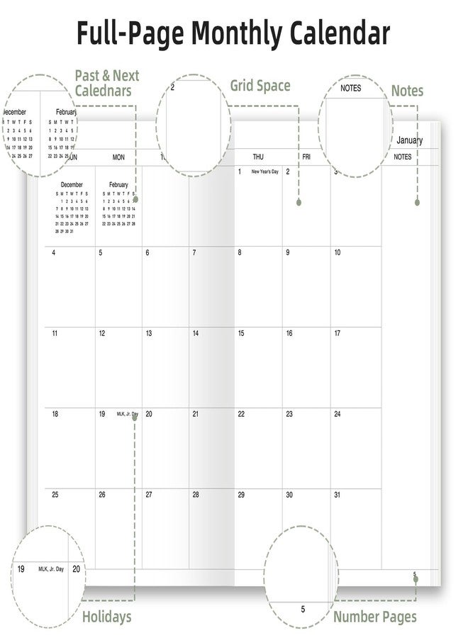 LOAPEM 2026 Planner, Monthly, 3.8" x 6.5", Pocket Size, January 2026 - December 2026, Organizer Daily & Yearly Schedule for Work, School & Women - Pink - Image 3