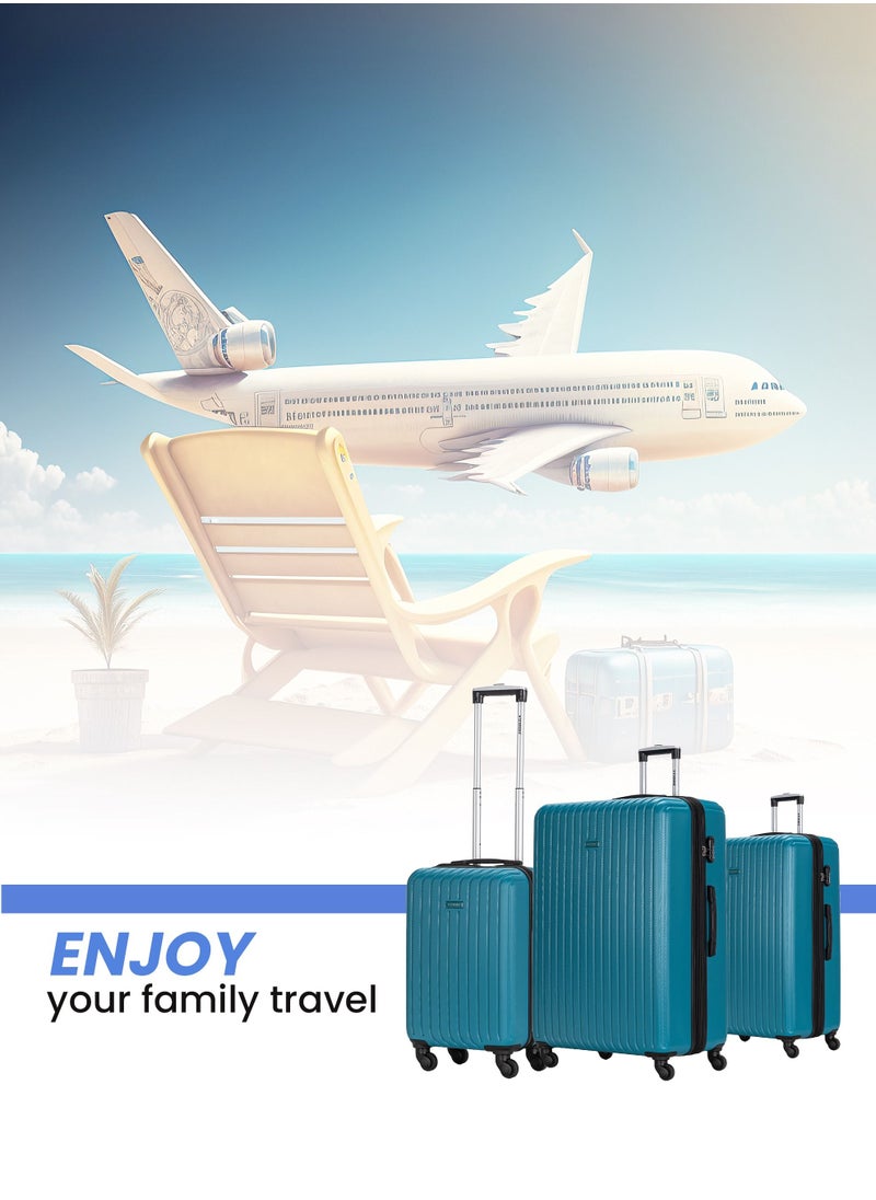 Stargold - Suitcase Set of 3 PCS ABS Hardside Travel Luggage Bag - Image 1