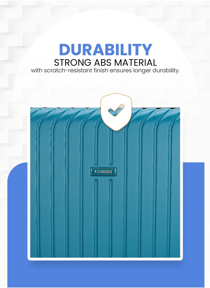 Stargold - Suitcase Set of 3 PCS ABS Hardside Travel Luggage Bag - Image 1