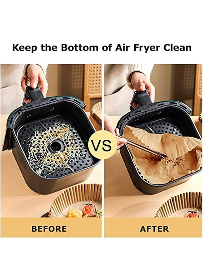 HOMESTAR ورق بطانة قابل للتصرف لقلاية الهواء 16 سم - ورق خبز مربع لقلاية الهواء - ورق شمعي مقاوم للماء للخبز والشواء والميكروويف - Image 5