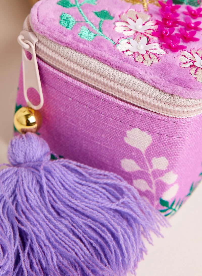 House Of Disaster Posy Purple Trinket Box