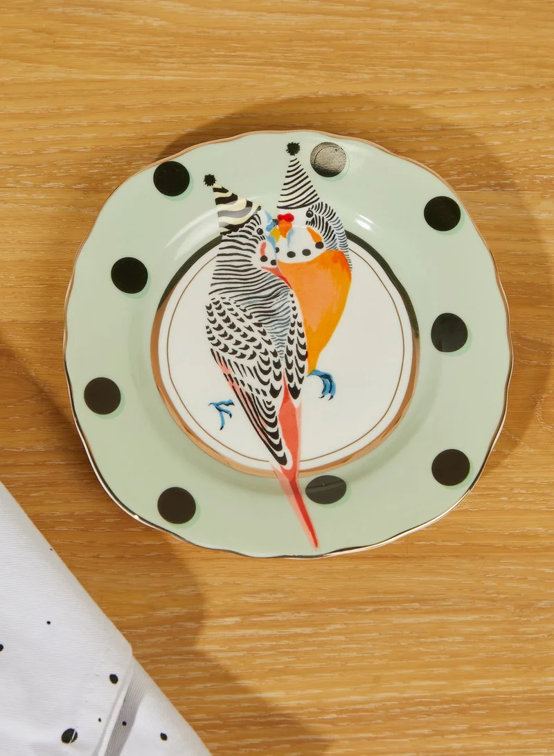YVONNE ELLEN Set Of 4 Animal Design Tea Plates