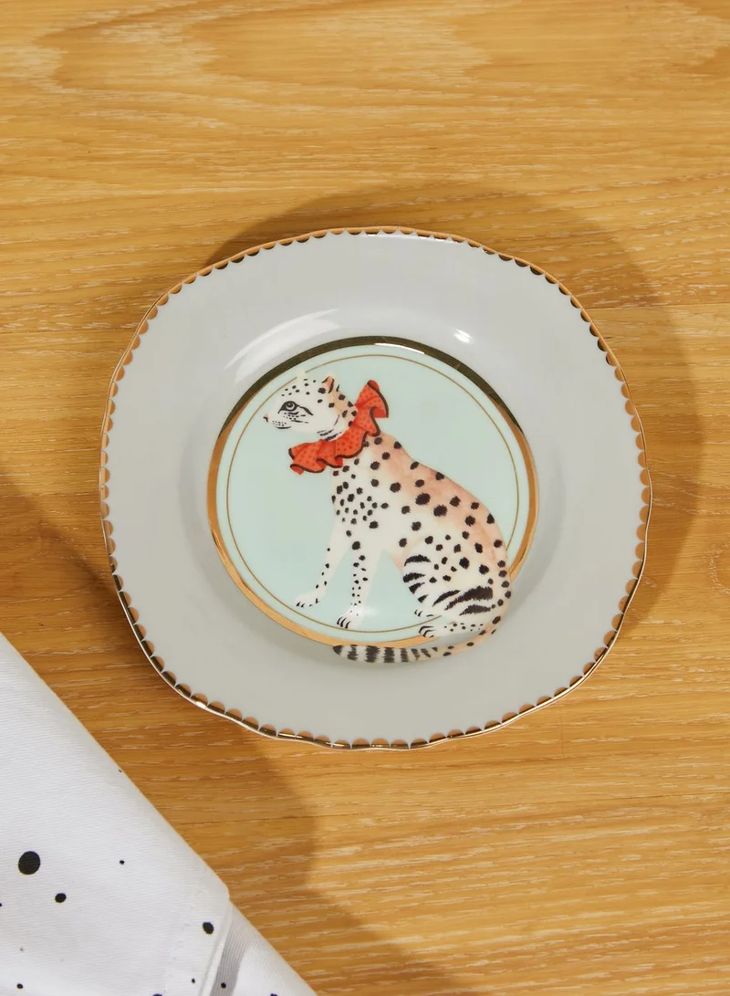 YVONNE ELLEN Set Of 4 Animal Design Tea Plates