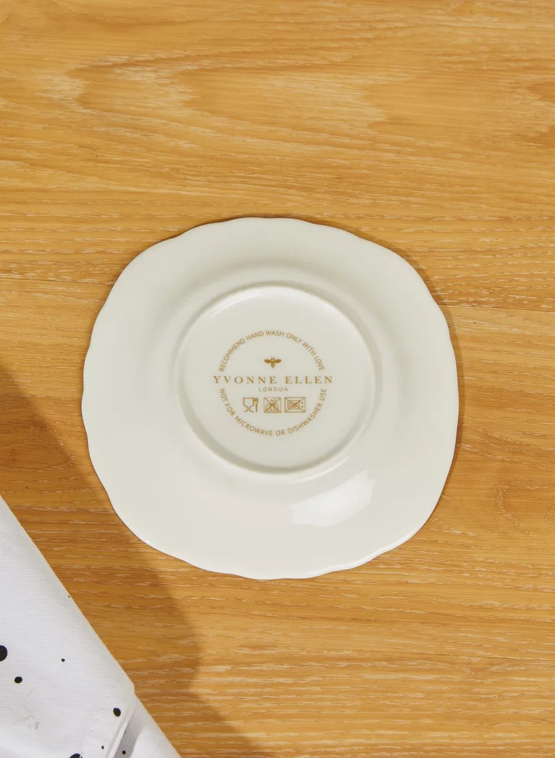 YVONNE ELLEN Set Of 4 Animal Design Tea Plates