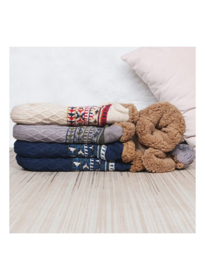 Slipper Socks for Women Men, Sherpa Fleece Lined Socks Non Slip Socks Soft Indoor Slipper Socks Non Slip Cozy Bed Socks Snug Winter Socks Warmth Bed Slippers for Indoor Home House Floor - Image 3