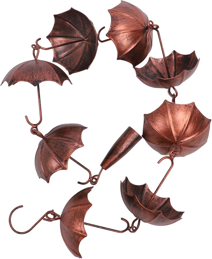 سلسلة مطر الحديد 8 أكواب 3 28 قدم مزراب مزخرف لشرفة الحديقة - Image 5