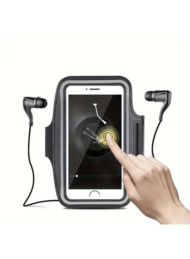 حامل هاتف رياضي قابل للتعديل سوار ذراع أسود لآيفون 16 15 14 13 برو ماكس - Image 5