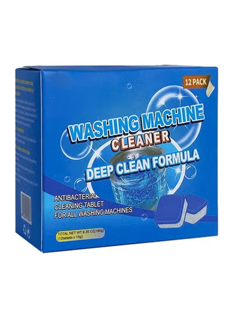 Bukela Washing Machine Cleaner, 12 Pack Deep Cleaning Tablets for Front and Top Loader Machines - Image 1