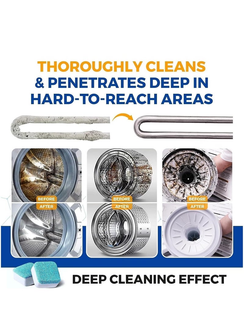 Bukela Washing Machine Cleaner, 12 Pack Deep Cleaning Tablets for Front and Top Loader Machines - Image 2