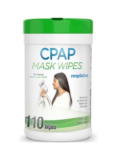 ResLabs CPAP Mask Cleaning Wipes - Unscented Cleaner for All Masks, Pads and Supplies - Pack of 110 Wipes
