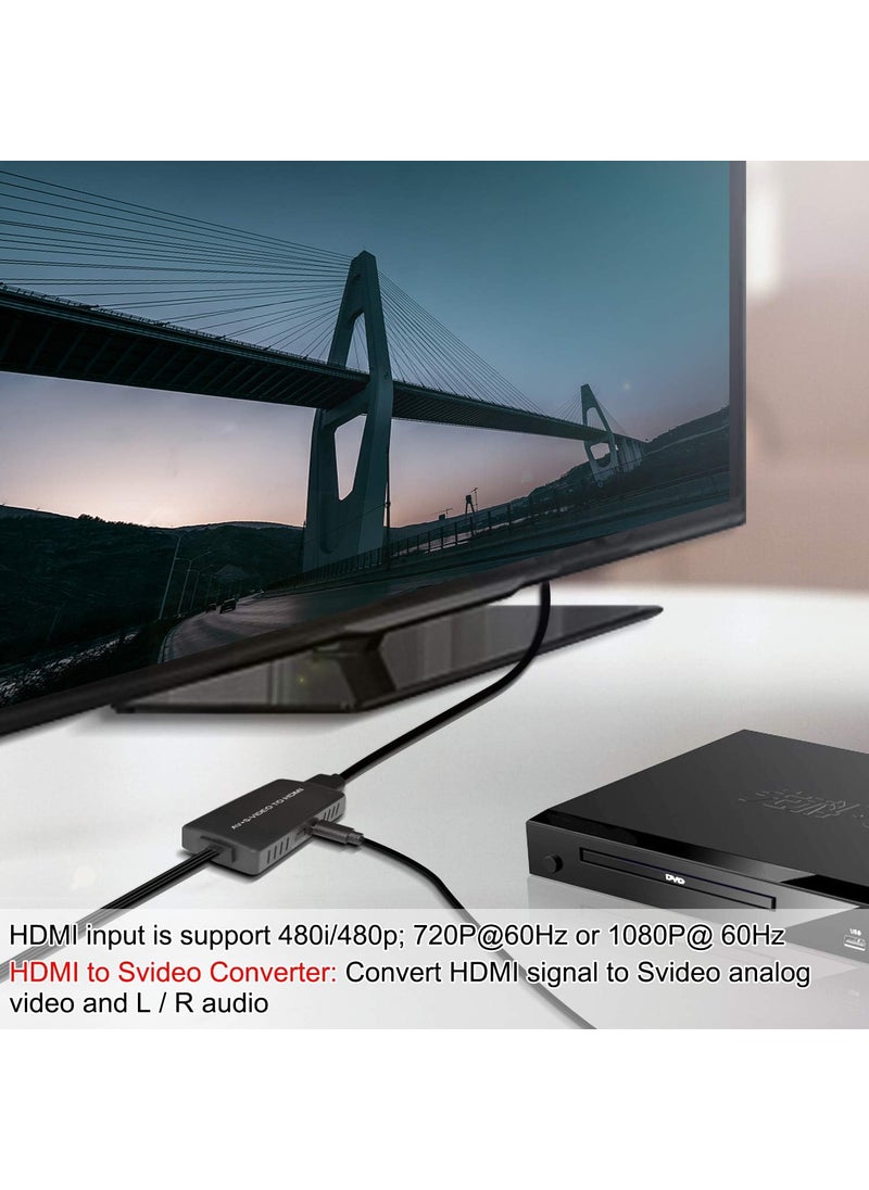 LVY LVY RCA Composite Video and Svideo to HDMI Converter Resolution 1080P 720P Compatible with WIIWII U PS1 23 STB Xbox VHS VCR BlueRay DVD Players  - Image 2
