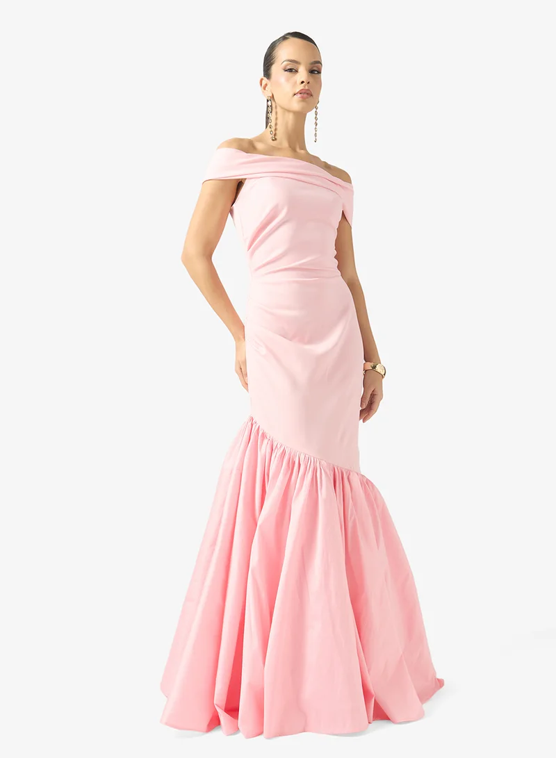 Off Shoulder Mermaid Cut Dress