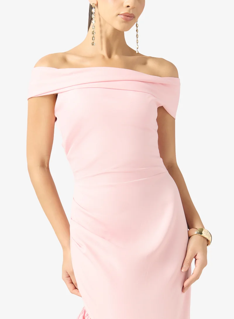 Namshi X  Off Shoulder Mermaid Cut Dress for Women | Best Price UAE