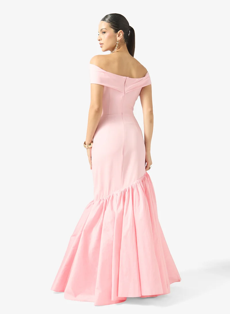 Namshi X  Off Shoulder Mermaid Cut Dress for Women | Best Price UAE