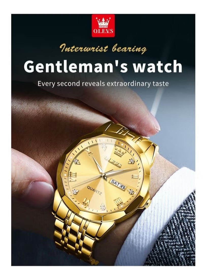 أوليفز ساعة رجالية مقاومة للماء من الفولاذ المقاوم للصدأ للأعمال مقاس 41 ملم - Image 4