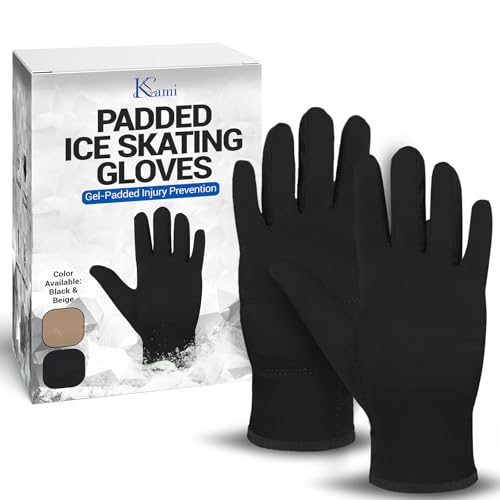 Kami-So KamiSo Figure Skating Gloves for Competition Ice Skating Gloves for Women Gel Wrist Support Padded Thermal Accessory Figure Skate Practice Gear Ice Skate Outfit Black Extra Small - Image 1