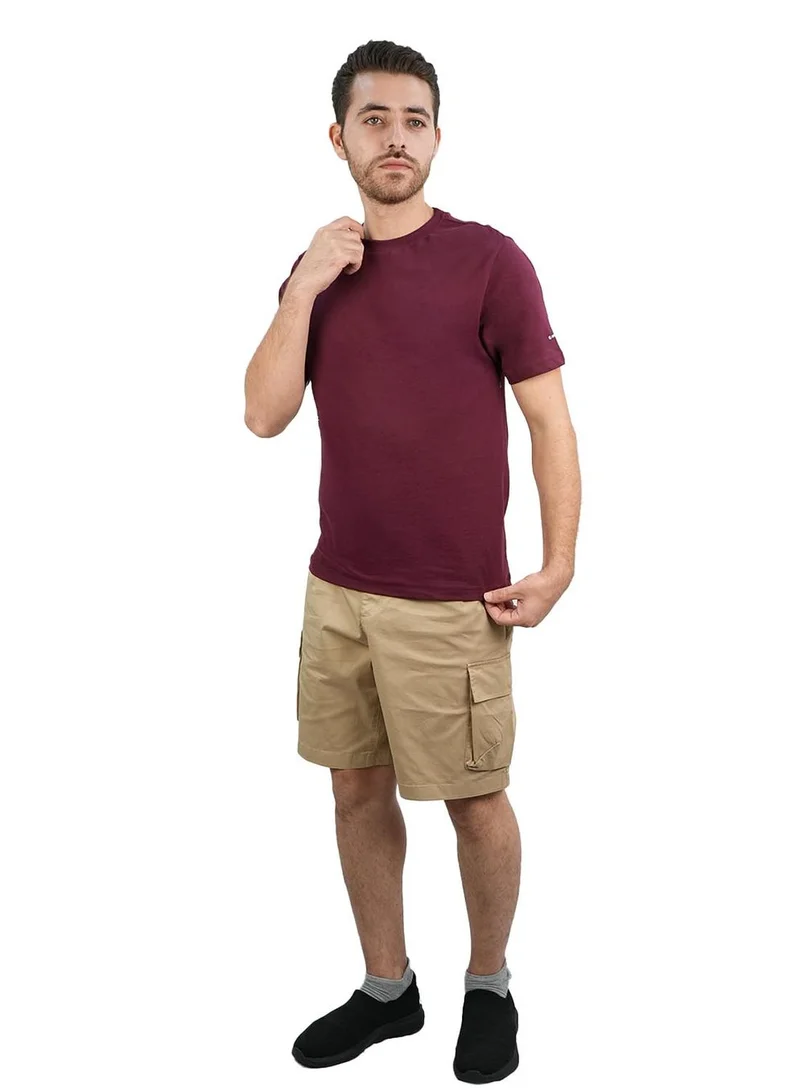 جيوردانو تيشيرت رجالي قطن جوردانو بقصة ضيقة وياقة دائرية وأكمام قصيرة