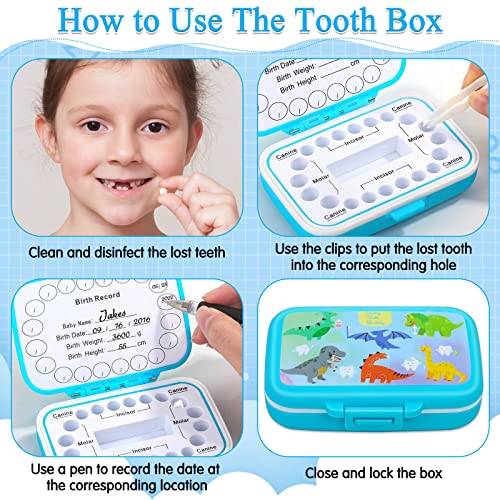 Caffox Tooth Keepsake Box, Tooth Fairy Box Lost Teeth Holders for Kids, Tooth Saver, First Tooth Container, Baby Teeth Storage for Boys and Girls - Image 4