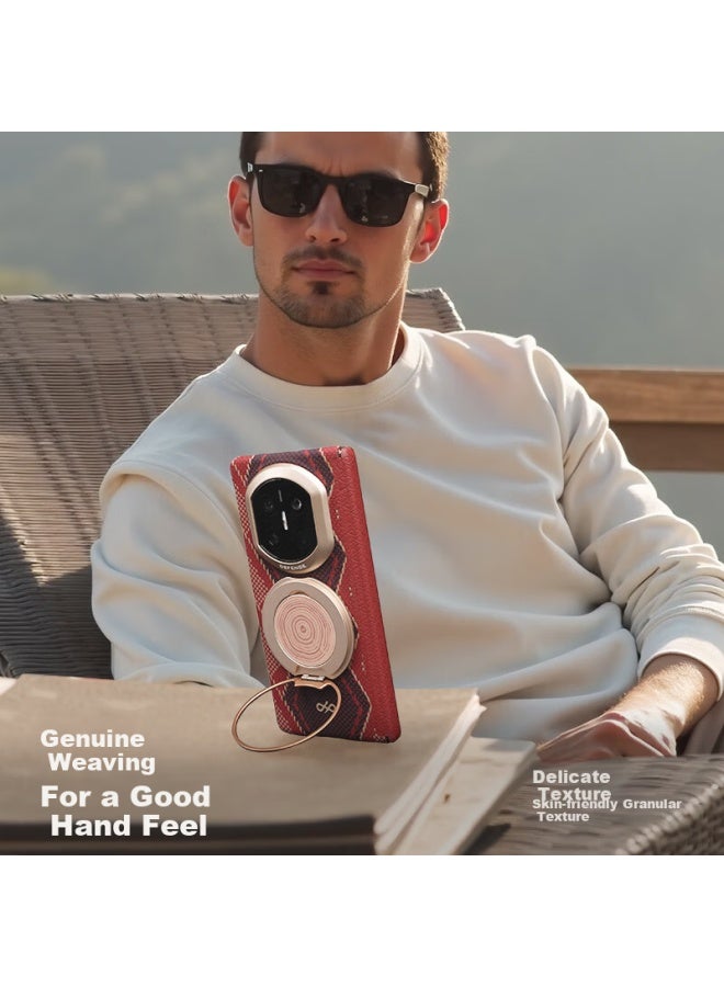 Defense Huawei Mate X7 Case Kevlar Magnetic Lightweight Aramid Fiber Woven Hinge Protective Case X7 Collector's Edition Teng·scepter - Image 2