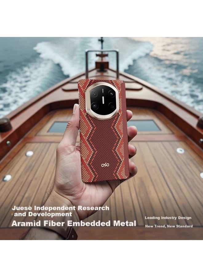 Defense Huawei Mate X7 Case Kevlar Magnetic Lightweight Aramid Fiber Woven Hinge Protective Case X7 Collector's Edition Teng·scepter - Image 3