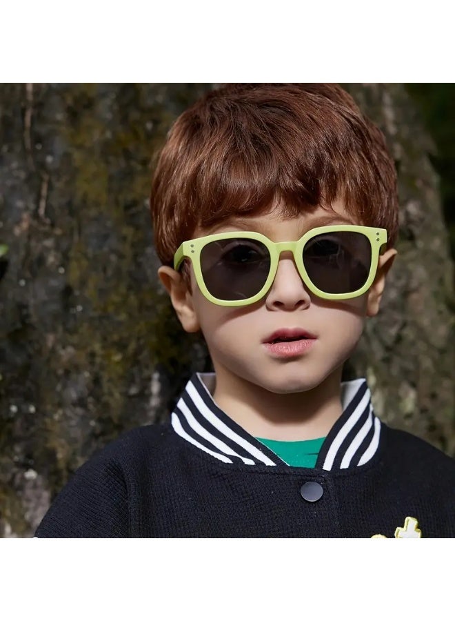 SCENT HOUSE 1 Set of Youngsters's Fashion Square Glasses, Classic Style for Boys and Girls, Perfect for Casual Attire Holiday Gifts (Includes eyeglass case),sunglasses - Image 1