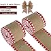 Syhood 2 Rolls Christmas Buffalo Plaid Wired Edge Ribbons Christmas Tree Burlap Fabric Craft Wrapping Ribbon with Checkered Edge 216 Inch25 Inch WidthRed and White - Image 4