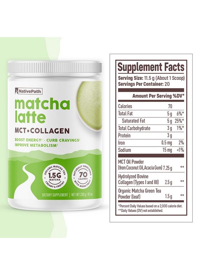 NativePath Matcha Latte Collagen Peptides Premium Keto And Paleo Grassfed Pastureraised Protein Powder For Hair Skin Nails Bones Joints Digestion And More 20 Servings No Gluten Or Dairy  - Image 3