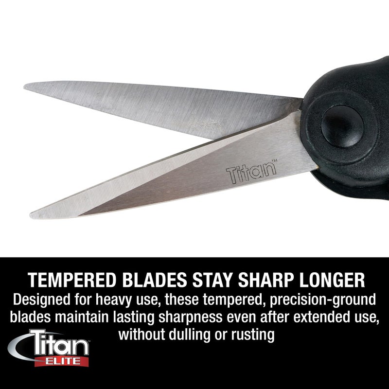 Titan Industrial Grade Heavy Duty Scissors Multipurpose Shears for Sewing and Crafting Durable Easy to Use Stainless Steel Blades with Comfortable Handles for Reliable Precision Cutting - Image 3
