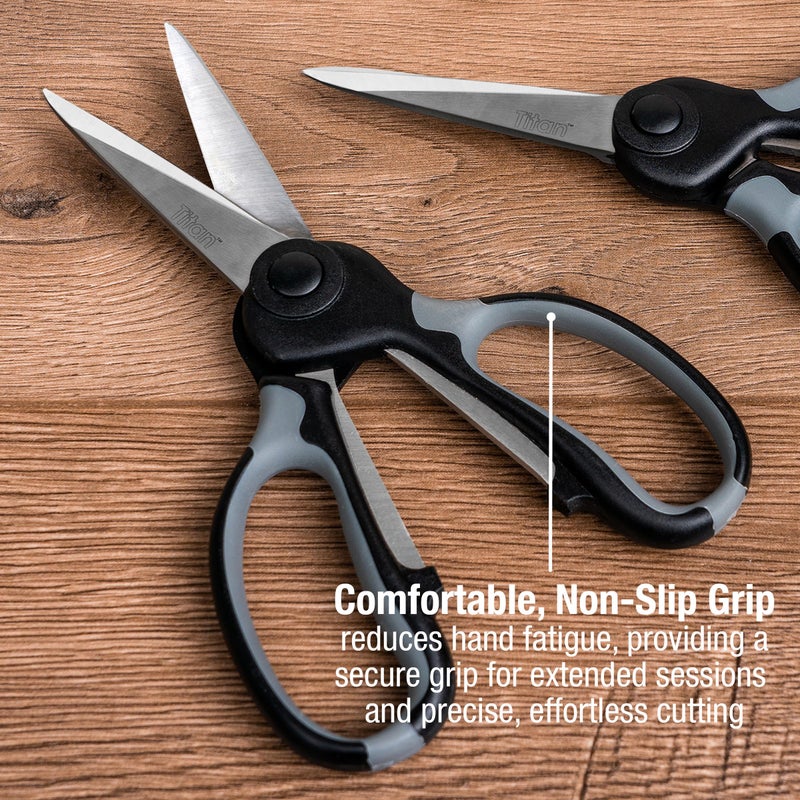 Titan Industrial Grade Heavy Duty Scissors Multipurpose Shears for Sewing and Crafting Durable Easy to Use Stainless Steel Blades with Comfortable Handles for Reliable Precision Cutting - Image 4