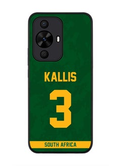 Stylizedd Rugged Black Case for Huawei nova 12s / Huawei nova 11/ Huawei nova 12 Lite 4G, Slim fit Soft Cover - Team South Africa Jacques Kallis, Jersey No 3  - Image 1