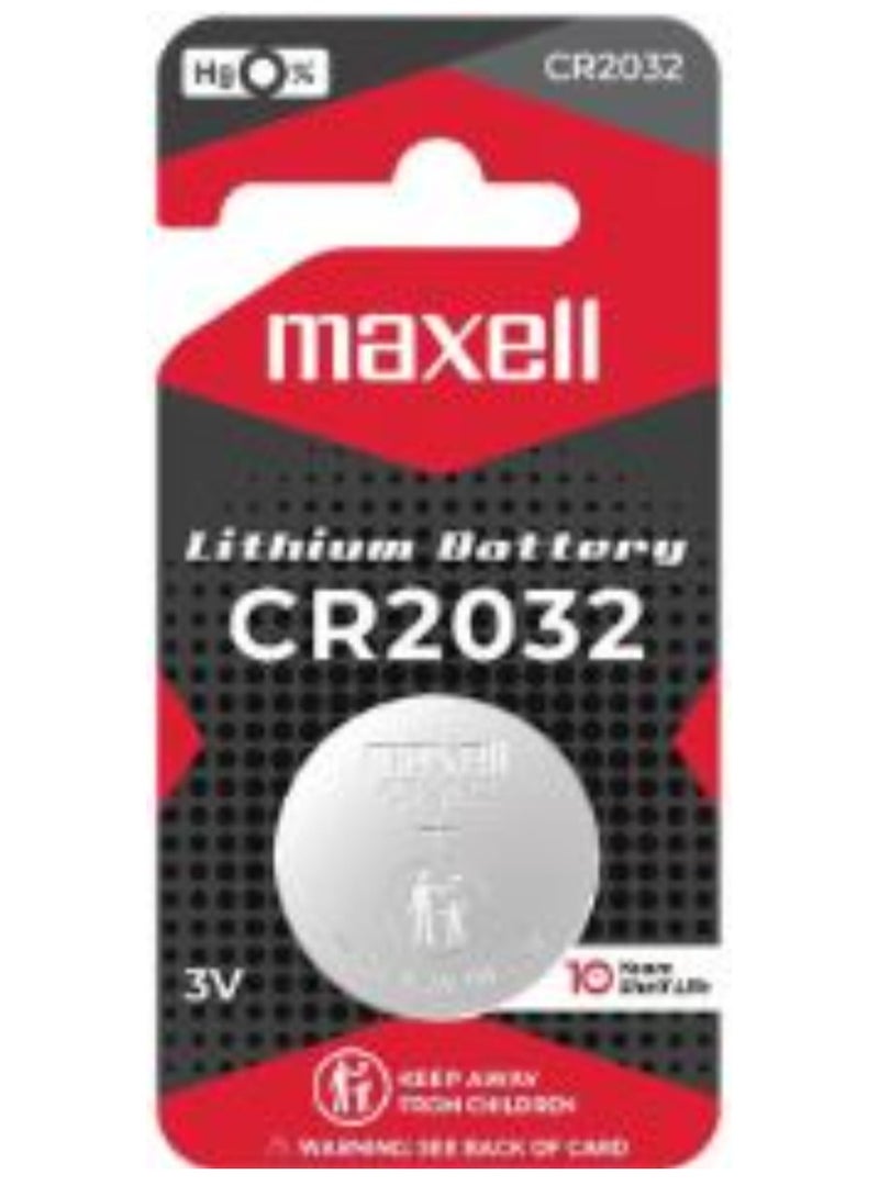 ماكسل قطعة واحدة من بطارية ماكسيل CR2032 ليثيوم 3 فولت يابانية