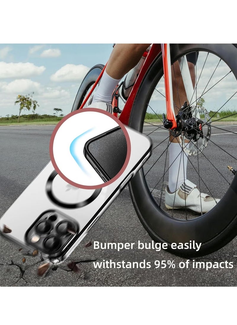 JAJEEK iPhone 16 Pro Max Magnetic Case Compatible with MagSafe, Built-in Camera Protector, Soft TPU Anti-Scratch Shockproof Clear Case, Slim Design for iPhone 16 Pro Max 6.1 Inch - Image 4