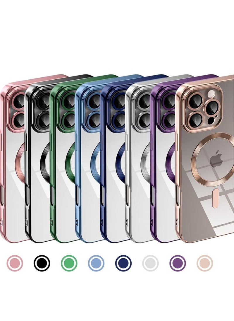 JAJEEK iPhone 16 Pro Max Magnetic Case Compatible with MagSafe, Built-in Camera Protector, Soft TPU Anti-Scratch Shockproof Clear Case, Slim Design for iPhone 16 Pro Max 6.1 Inch - Image 5