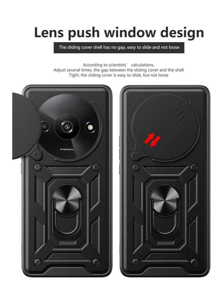 Shield Full Protection Case With Metal Ring &Slide Camera Cover For redmi a3/ redmi a3x  - Image 3