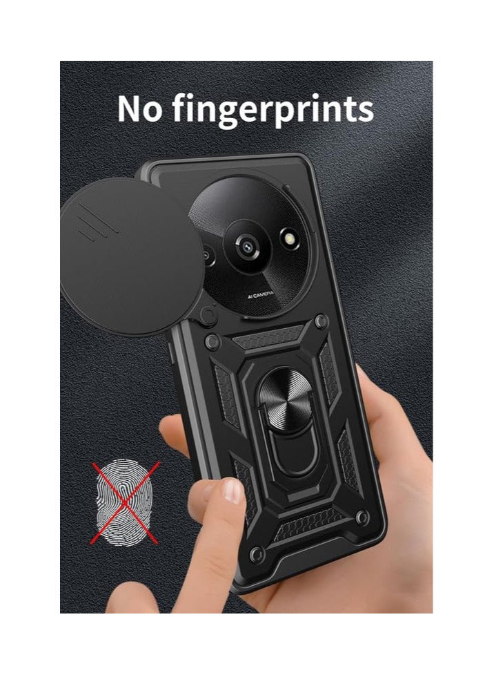 Shield Full Protection Case With Metal Ring &Slide Camera Cover For redmi a3/ redmi a3x  - Image 4
