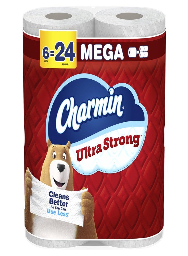 Charmin Ultra Strong Toilet Paper, 6 Mega Rolls = 24 Regular Rolls - Image 1