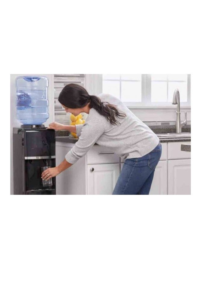 Jac - Jac water dispenser, 2 taps, hot and cold, black/silver - Image 1