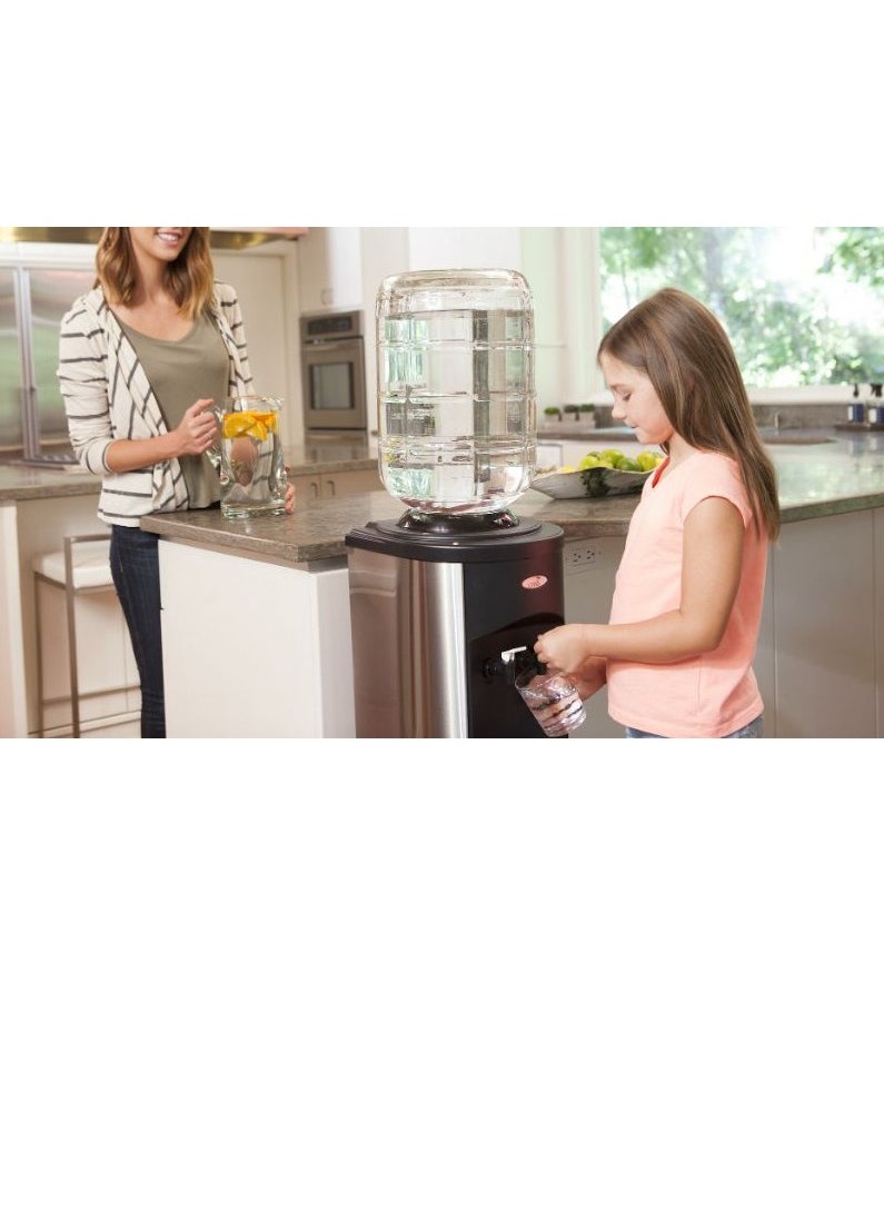 Jac Jac water dispenser, 2 taps, hot and cold, black/silver  - Image 4
