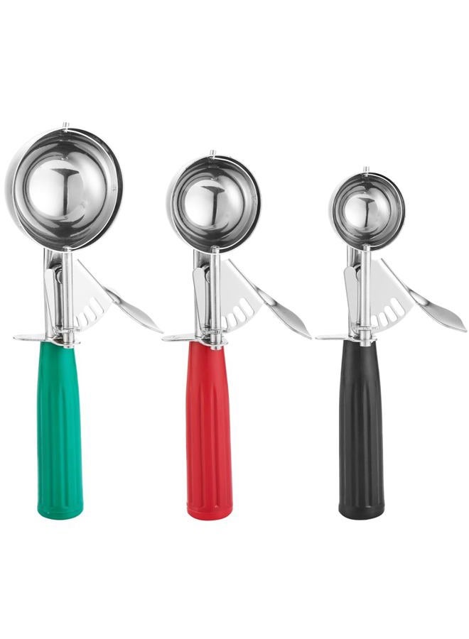 Saebye Cookie Scoop Set, Ice Cream Scoop with Trigger, Multiple Size Large-Medium-Small Size Professional 18/8 Stainless Steel Cupcake Scoop - Image 1