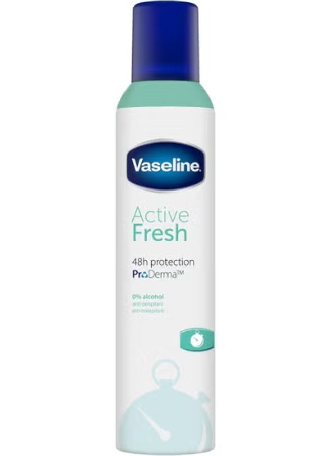 Vaseline Active Fresh Antiperspirant Deodorant Aerosol, 250 ml