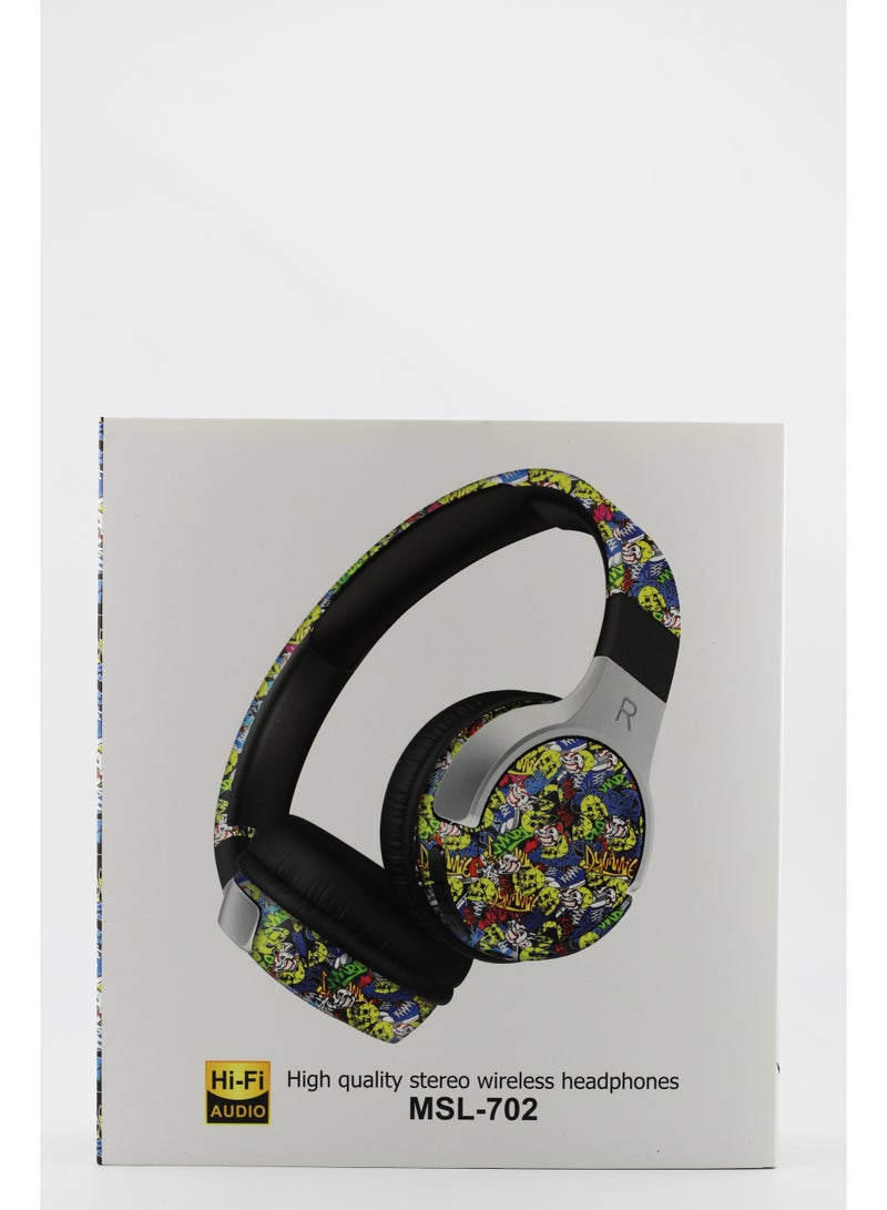 MSL-702 Hi-Fi Stereo Wireless Headphones – Foldable, Bluetooth 5.3, Built-in Mic & SD-Card Support - Image 4