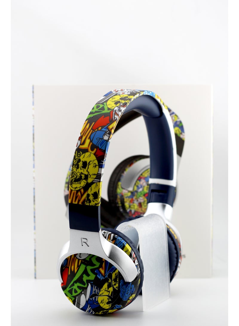 MSL-702 Hi-Fi Stereo Wireless Headphones – Foldable, Bluetooth 5.3, Built-in Mic & SD-Card Support - Image 3