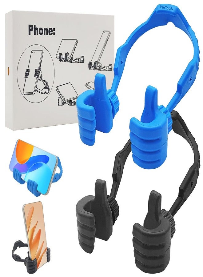 YuCool 2 Pack Thumb Up Lazy Phone Holder,Stocking Stuffers for Boys Girls for Adjustable OK Cell Phone Stands for iPhone/iPad/Tablet - Image 1