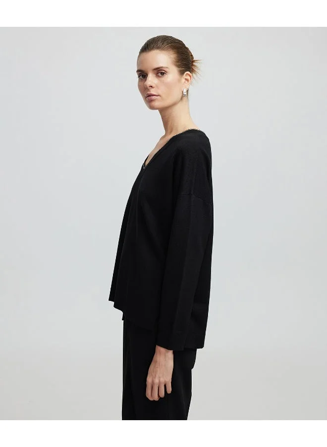 ابيكول سترة تريكو مرصعة بأحجار الراين