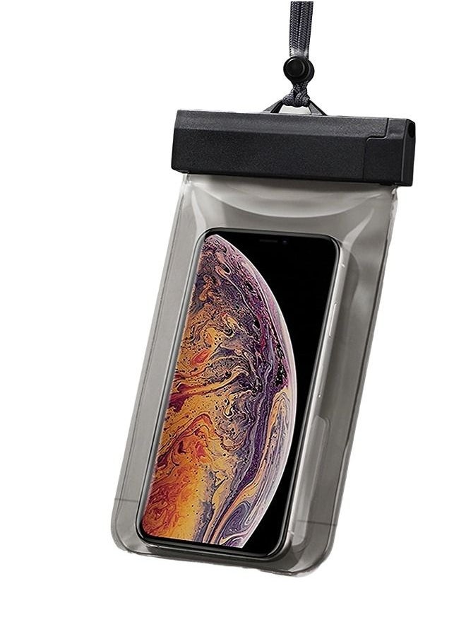 ShebSheb Waterproof Phone Case,waterproof Phone Pouch For Iphone 14 13 12 11 Pro Max Xs Plus Galaxy S22 S21 Ultra ,ipx8 Waterproof Cellphone Dry Bag For Vacation Travel Up To 7.2" Black -1 pack  - Image 1