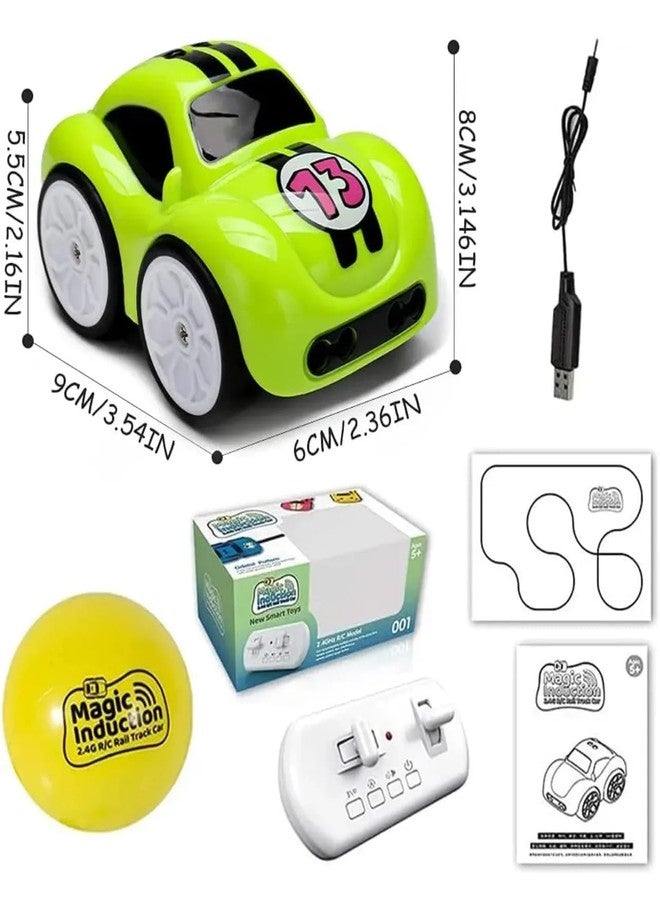 EXOMOON Rechargeable Smart Sensor Mini Car for Kids | Magic Induction RC Intelligent Car with Obstacle Avoidance, Music & LED Lights | Pull Back Racing Toy (Multi Color) - Image 2